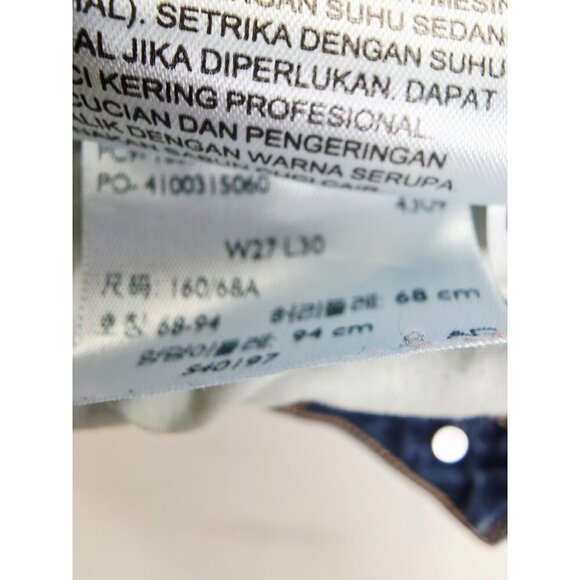 Levis Size 27X30 Womens 712 Slim Blue Denim Logo Tag 5 Pocket Jeans - Picture 6 of 14